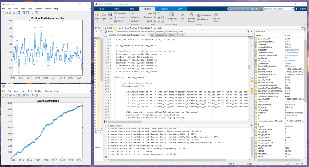 matlab 01 - Home Analysis of Expert Advisor backtests with Matlab